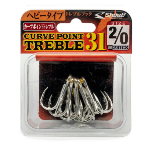 Тройники морские Shout Curve Point Treble 31 2/0